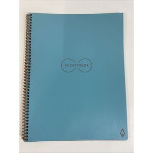 Rocketbook EVR-LR Reusable Wirebound Notebook - Blue 8.5” X 11”